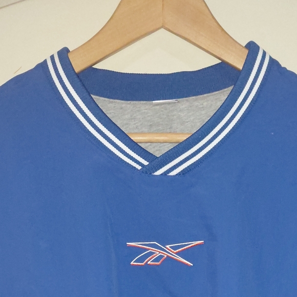 Reebok Lined Uniform VNeck Logo Men's Athletic Pullover Size XL - Picture 2 of 9